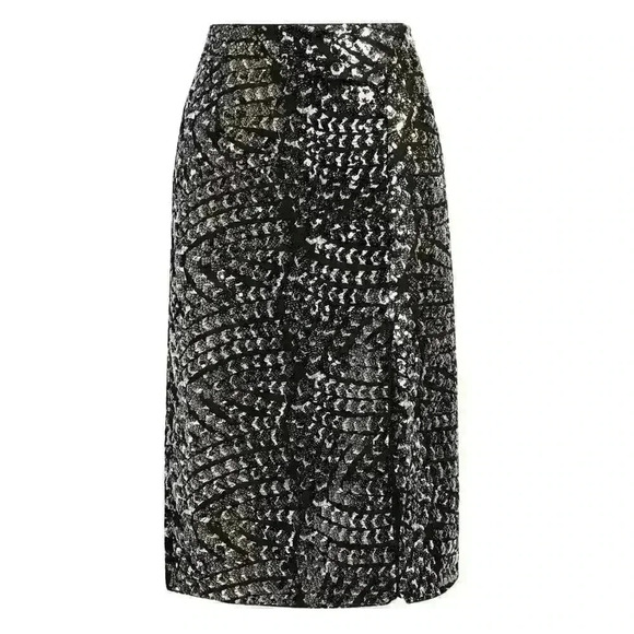 Walter Baker Josette Embellished Mesh Skirt Knee Length Size 6 - Picture 3 of 15